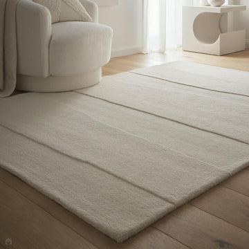Sculptured Rock Modern Plain Abstract Hand-Woven Carved 3D Effect Hi-Lo Wool Cream Rug-Origins-Rug Love - The Most Loved Rug Store